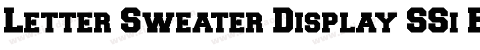 Letter Sweater Display SSi Black字体转换